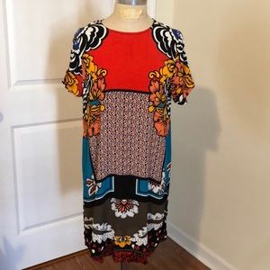 Like new Express bright floral tunic dress